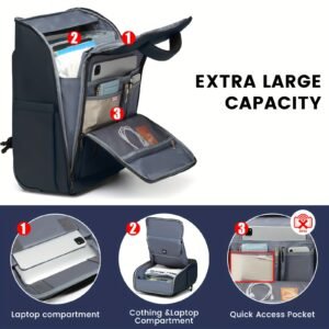 Rolling Backpack Trolley – Laptop Backpack & Carry-On Travel Suitcase