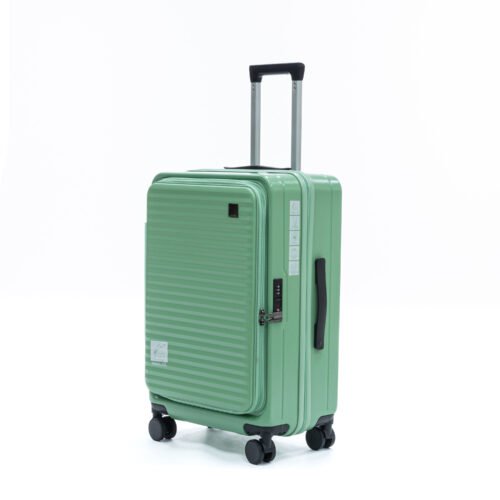 Large Capacity Makeup Suitcase – Aluminum Frame Travel Case with Lock & Fixed Wheels
