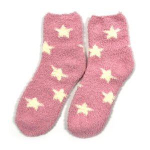 Women's Winter Plaid Knit Socks – Warm Fuzzy & Breathable Crew Socks
