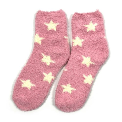 Women's Winter Plaid Knit Socks – Warm Fuzzy & Breathable Crew Socks