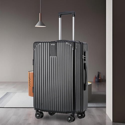 20-Inch Vintage ABS Spinner Suitcase – Waterproof Travel Luggage with Combination Lock