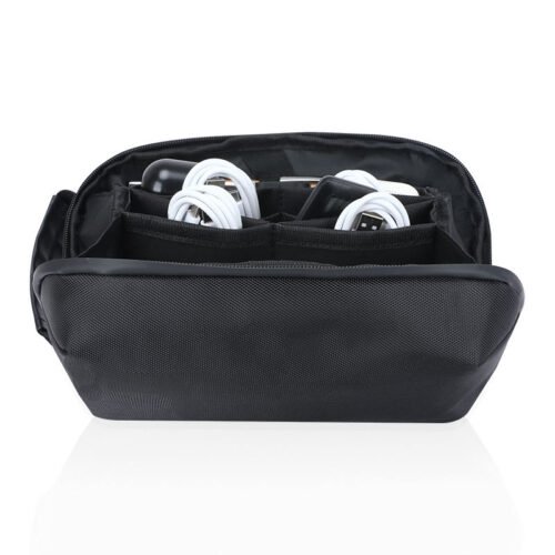Waterproof Double-Layer Cable Organizer Bag – Travel Electronic Accessories Pouch