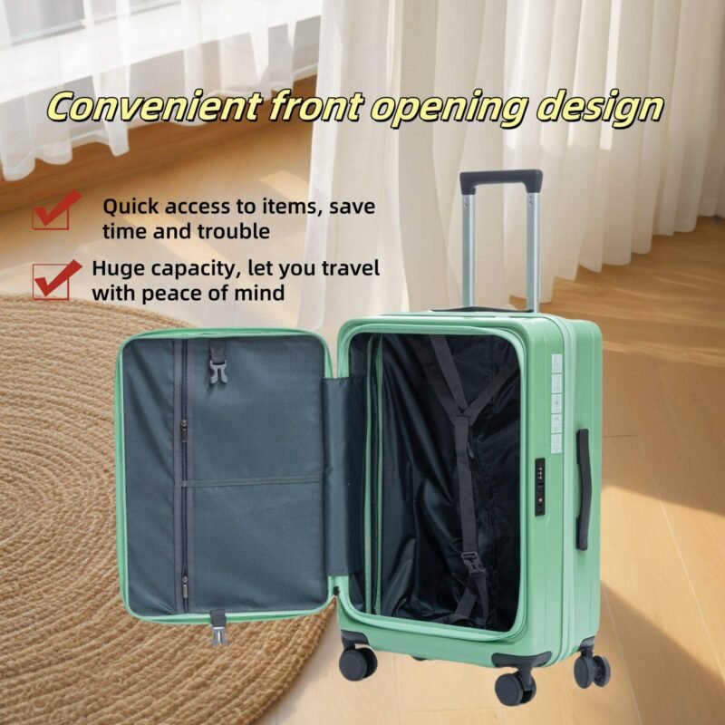 Hae9ae0a24e58496496bbbb4a7add9e50m.jpg Large Capacity Makeup Suitcase – Aluminum Frame Travel Case with Lock & Fixed Wheels
