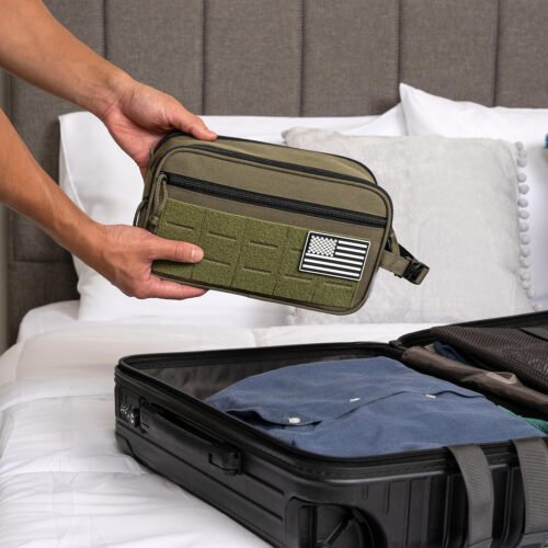 Waterproof EDC MOLLE Pouch – Tactical Toiletry, Cosmetic & Shaving Kit Bag