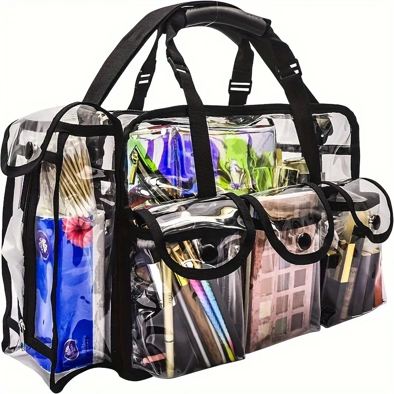 S0d429919009d4879b04ad10cfc894d81f.webp Large Transparent PVC Cosmetic Bag – Waterproof Travel & Beach Organizer