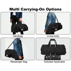 LHI 50L 3-in-1 Travel Duffle Bag – Sports & Tactical Backpack with Shoe & Wet Compartments