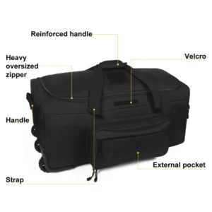 124L Tactical Rolling Duffel Bag – Heavy-Duty Camping, Hiking & Travel Luggage