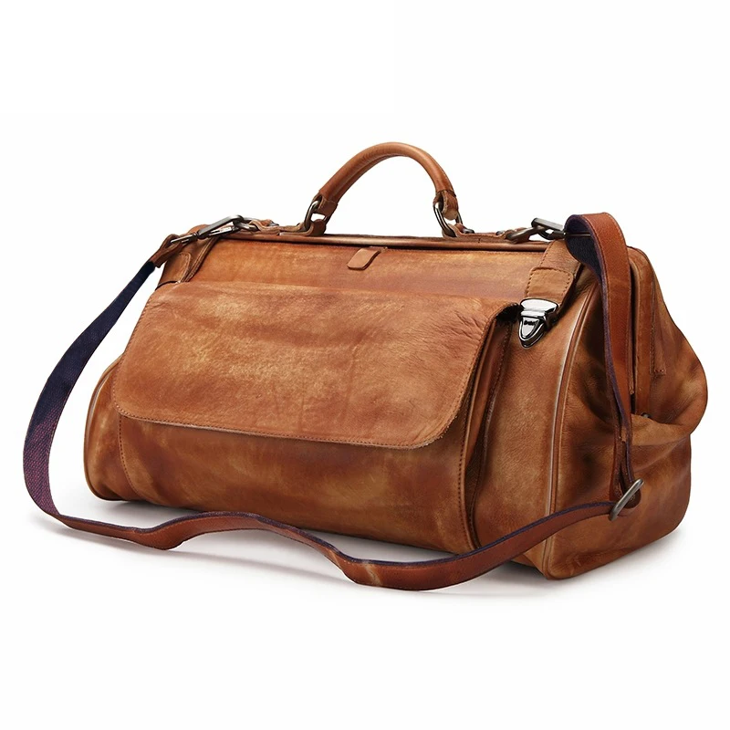 S55d15e77b9f24b7798dc9e573a1fb894F.webp Genuine Leather Duffel Bag – Vintage Travel, Overnight & Business Luggage