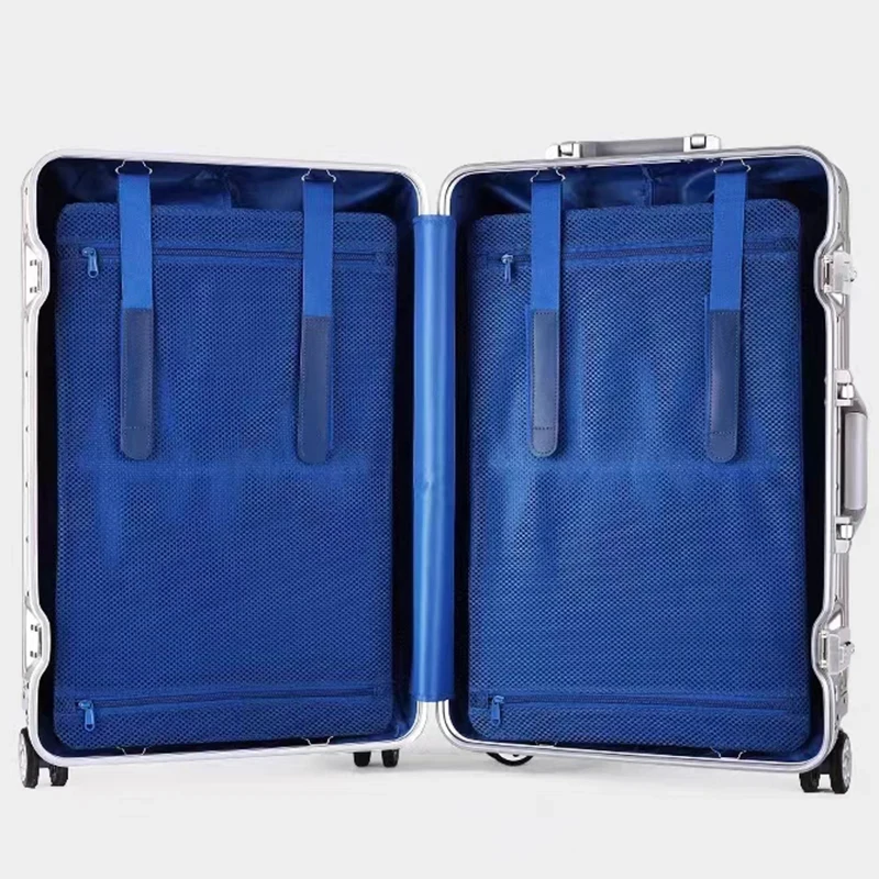 20-Inch Aluminum Carry-On Suitcase – Hard Shell Trolley Luggage with Password Lock