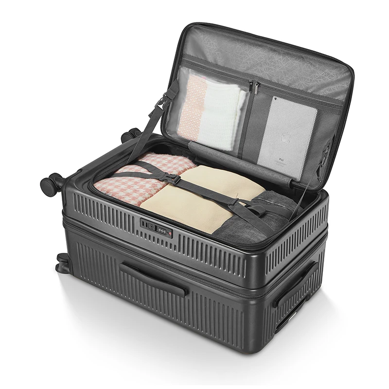Sc0f238dec1bc4ce9ad91c761f8fc94086.webp 20-Inch Expandable Front-Opening Suitcase – PC Hard Shell Luggage with Combination Lock