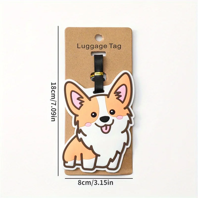 Sc49d2ccc46bb48868a4659192aaecc2dT.webp Cute Corgi Luggage Tag – Silicone Travel Bag ID & Address Holder