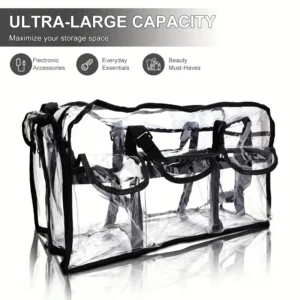 Sf155e6e6a99f4b3f8f2038448f2e79deZ.webp Large Transparent PVC Cosmetic Bag – Waterproof Travel & Beach Organizer