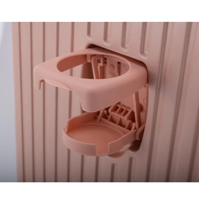 20/24-Inch Lightweight Spinner Suitcase – Cup Holder & USB Charging Port