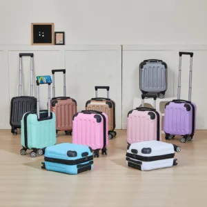 14-Inch Mini Bow Ribbon Suitcase – Compact Travel Luggage