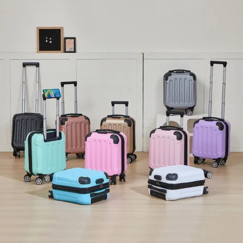 14-Inch Mini Bow Ribbon Suitcase – Compact Travel Luggage