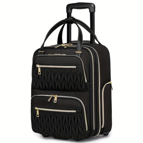 18-Inch Wheeled Carry-On Suitcase – Lightweight Business Travel Luggage