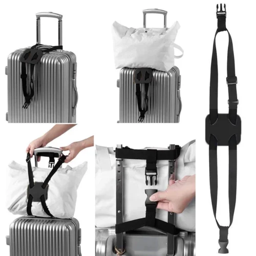 Adjustable Luggage Strap – Elastic Suitcase & Travel Bag Belt