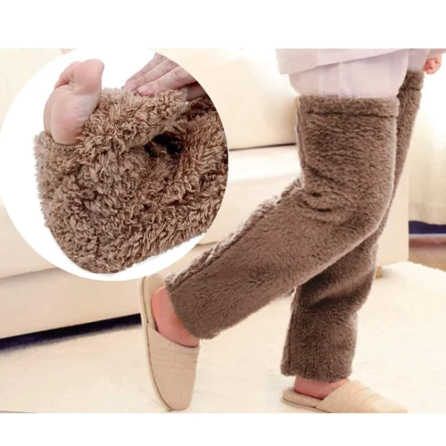 Women's Winter Knee-High Socks – Thick Warm Plush Sleeping Stockings