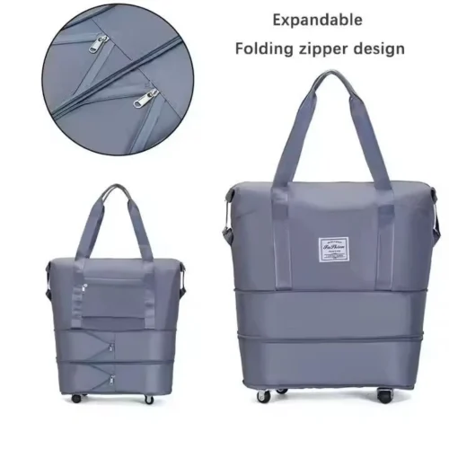 Foldable Rolling Travel Bag – Large Capacity Waterproof Weekender Luggage