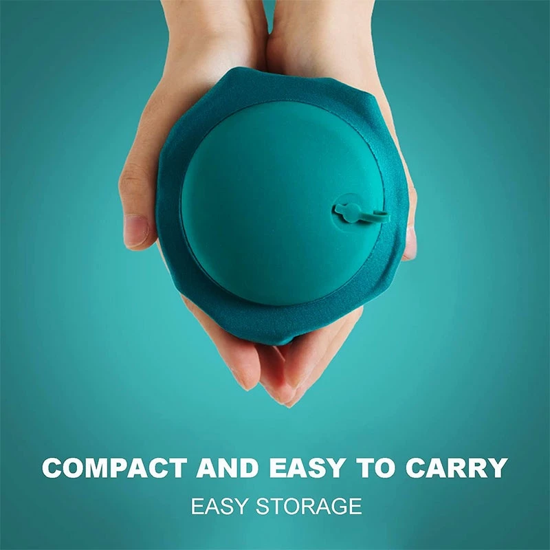 Automatic Inflatable Neck Pillow – Breathable U-Shaped Travel Headrest