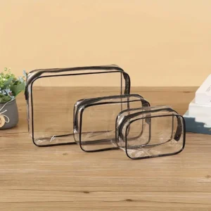 Waterproof PVC Toiletry Bag – Portable Travel Cosmetic & Makeup Organizer
