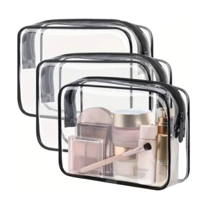 Waterproof PVC Toiletry Bag – Portable Travel Cosmetic & Makeup Organizer