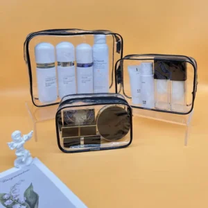 Waterproof PVC Toiletry Bag – Portable Travel Cosmetic & Makeup Organizer